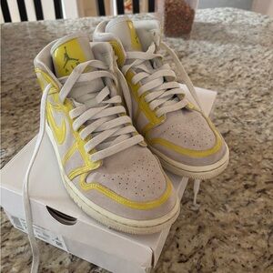 Jordan WMNS Air Jordan 1 Mid LX Off White and Yellow